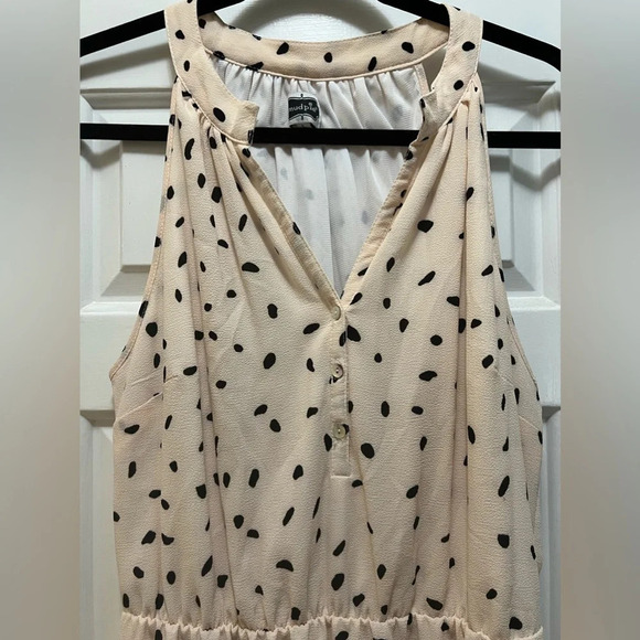 Mud Pie Teagan Dress Pink & Black Polka Dots Size Large 👗 - Picture 3 of 3